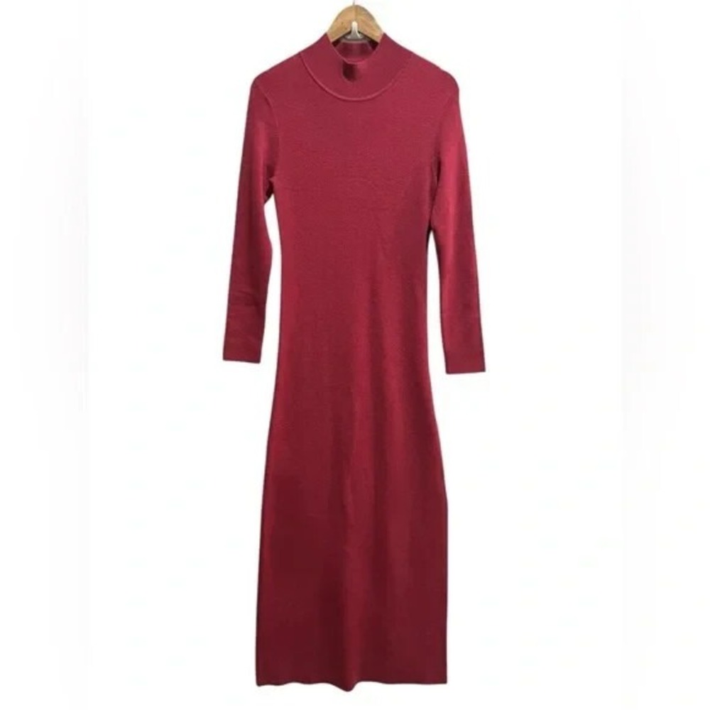 Splendid Collection Burgundy Sweater‎ Midi Dress | Size Small
